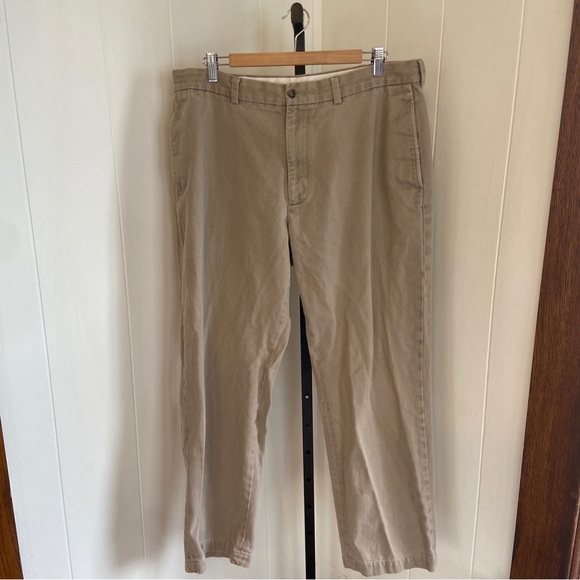 Vintage Brooks Brothers 346 Tan Flat Front Chino Pants Men’s 36x30 (Tag 38x32) - Picture 3 of 6